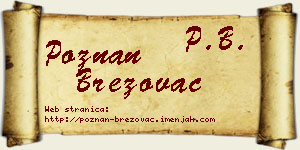 Poznan Brezovac vizit kartica